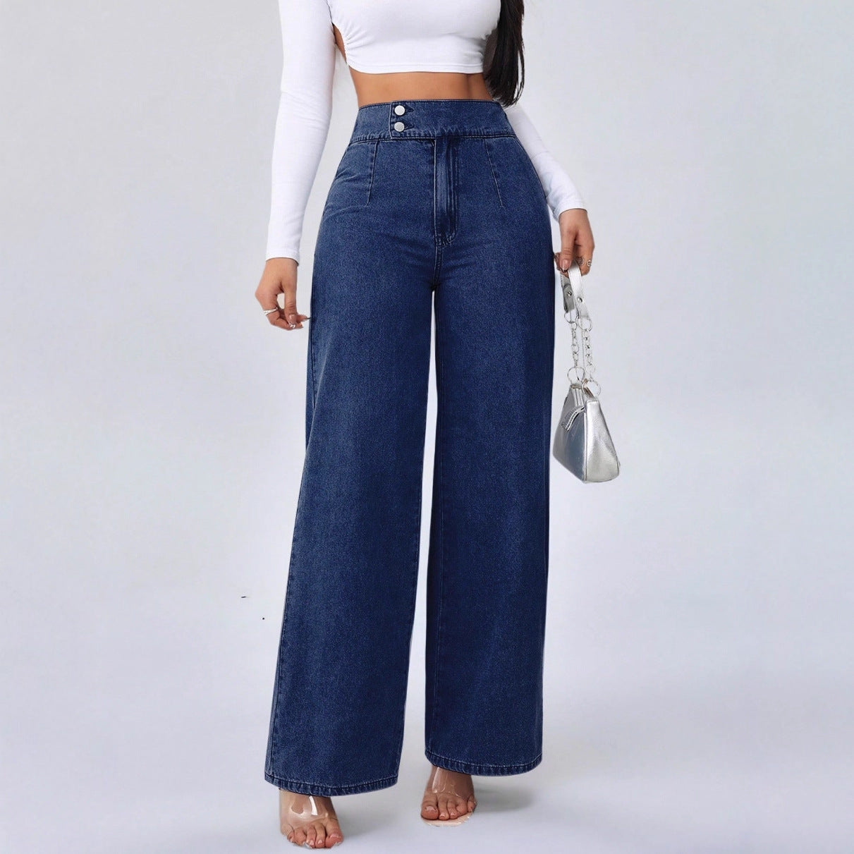 Daisy | Dames Retro Jeans - Hoogwaardige Denim, Straight Leg Jeans