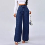 Daisy | Dames Retro Jeans - Hoogwaardige Denim, Straight Leg Jeans