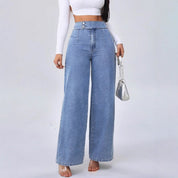 Daisy | Dames Retro Jeans - Hoogwaardige Denim, Straight Leg Jeans