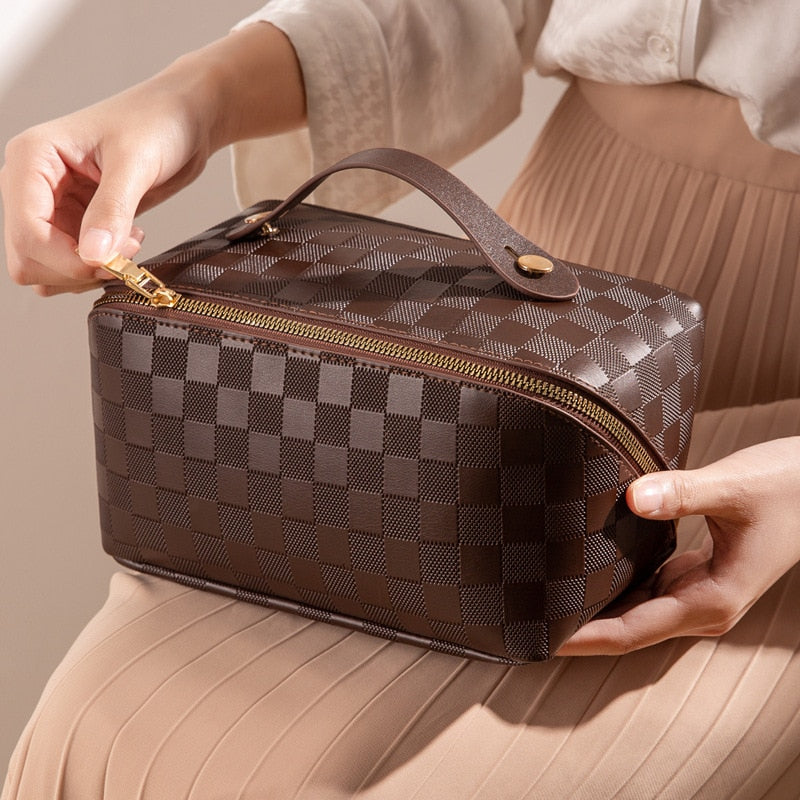Ellieh | Luxe Make-up Tas voor Dames - Hoogwaardig PU-leer, Slimme Indeling