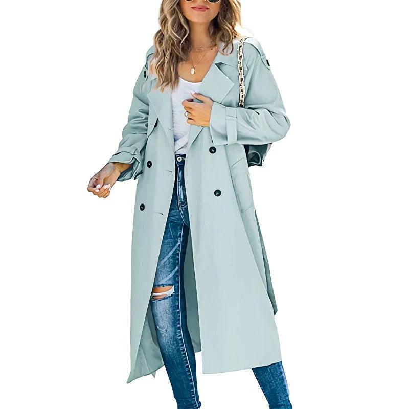 Dames Trenchcoat | Tijdloos Design & Verstelbare Taille