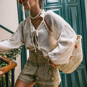Valenti | Comfortabele Boho-Stijl Linnen Dames Shorts