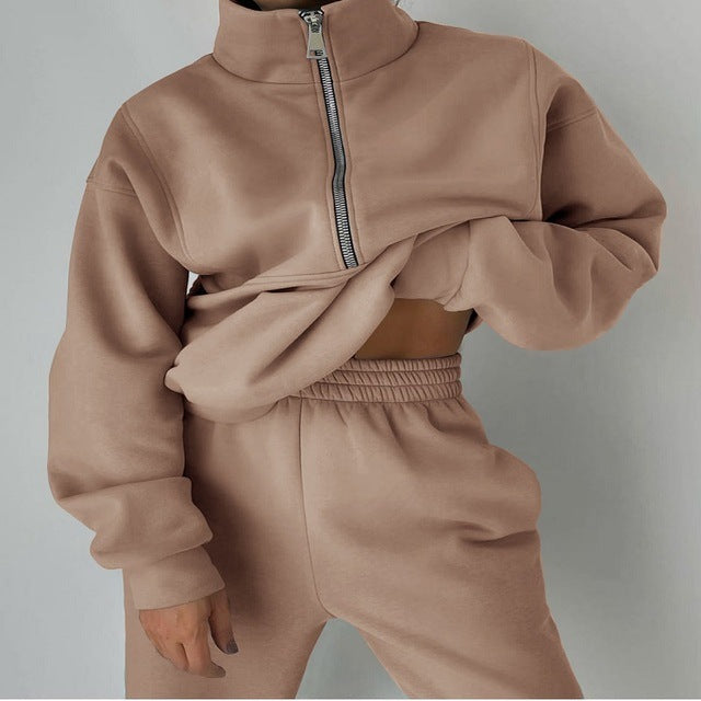 Denise | Tweedelige Sport Set Dames - Hoogwaardige Stoffen Mix, Hoodie en Joggingbroek
