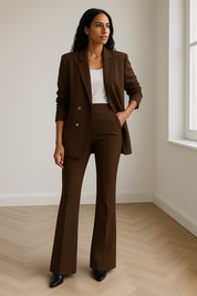 Rachelle | Trendy Tweedelige Blazer Set - Pantalon en Blazer, Elegant en Tijdloos