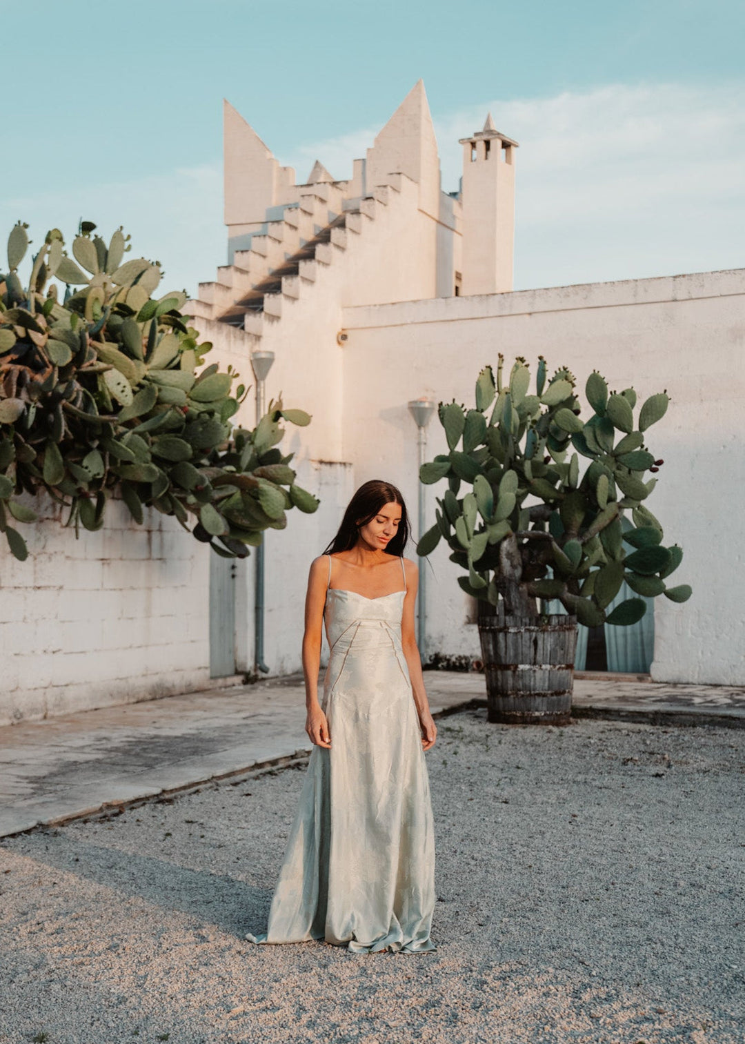 Khalani | Dames maxi jurk met bandjes buste