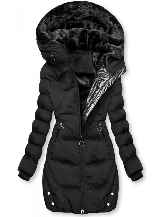 Roxanne | Modieuze Lange Winterjas Dames - Warm, Gevoerd, Verlengde Pasvorm