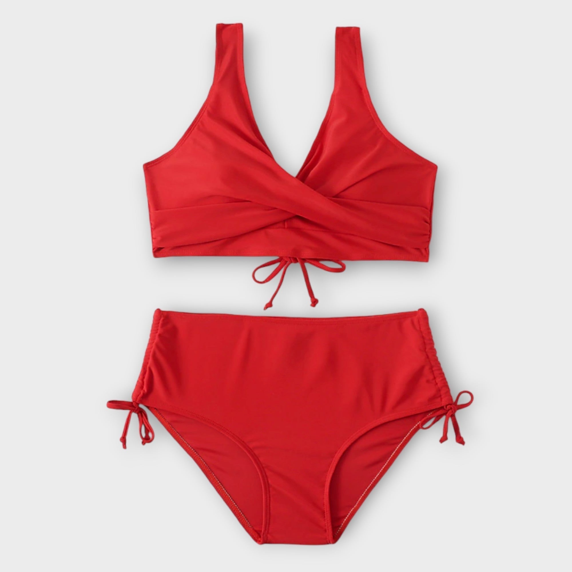 Oakey | Elegante High-Waisted Bikini Dames - Comfortabele Pasvorm en Verstelbare Zijkanten