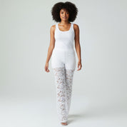 Doha | Transparante Mid-Waist Broek met Kant en Trekkoord