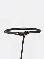 Dune | Trendy Leren Riem - Dubbele Lus Gesp, Hoogwaardige Kwaliteit