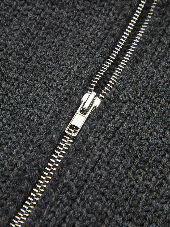 Wren | Dames cardigan met jacquard en ritssluiting en zakken