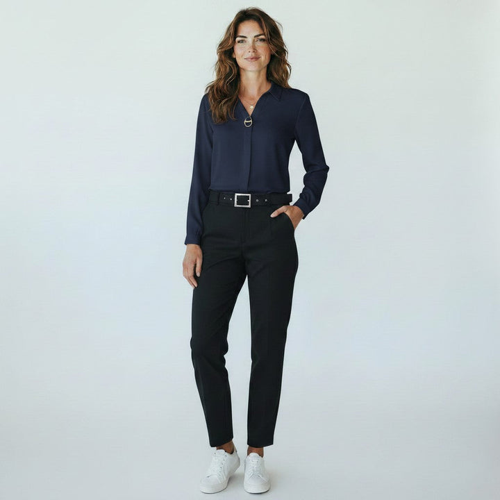 Daniela | Damesblouse met knoopsluiting en overhemdkraag