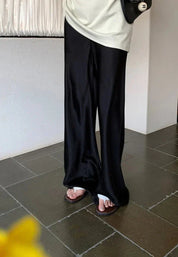 Liliana | Wide Leg Satijnen Look Broek – Elegant & Comfortabel