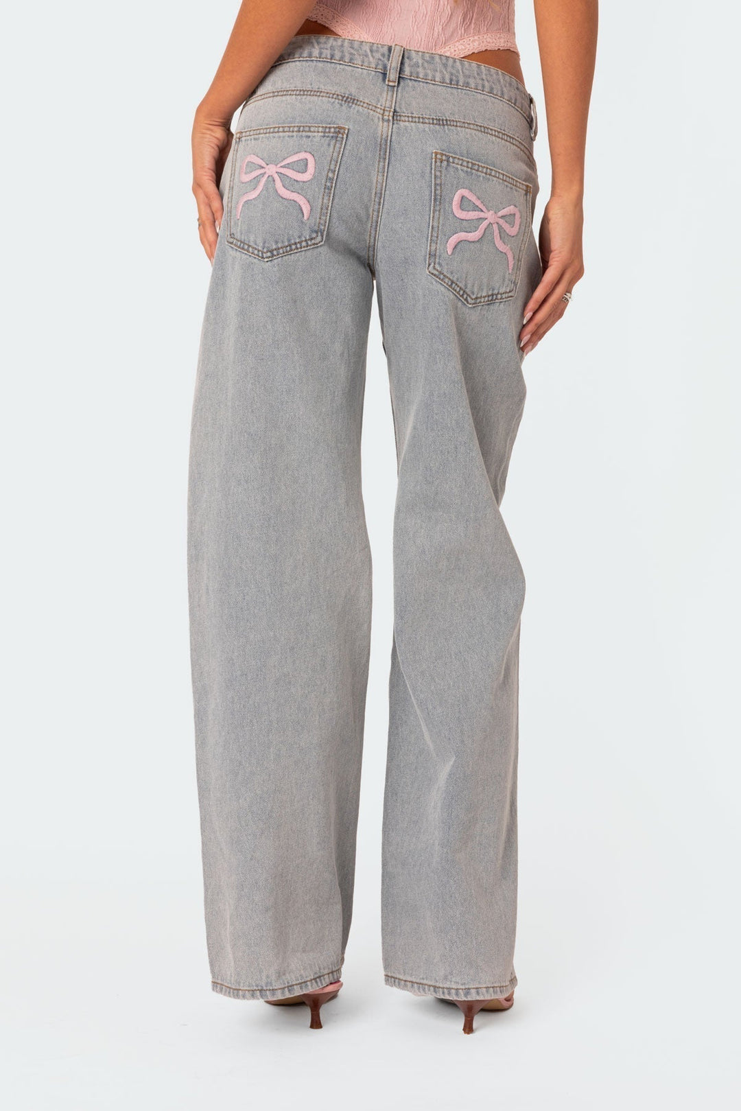 Anne | Dames Jeans met Hoge Taille Wijde Pijpen