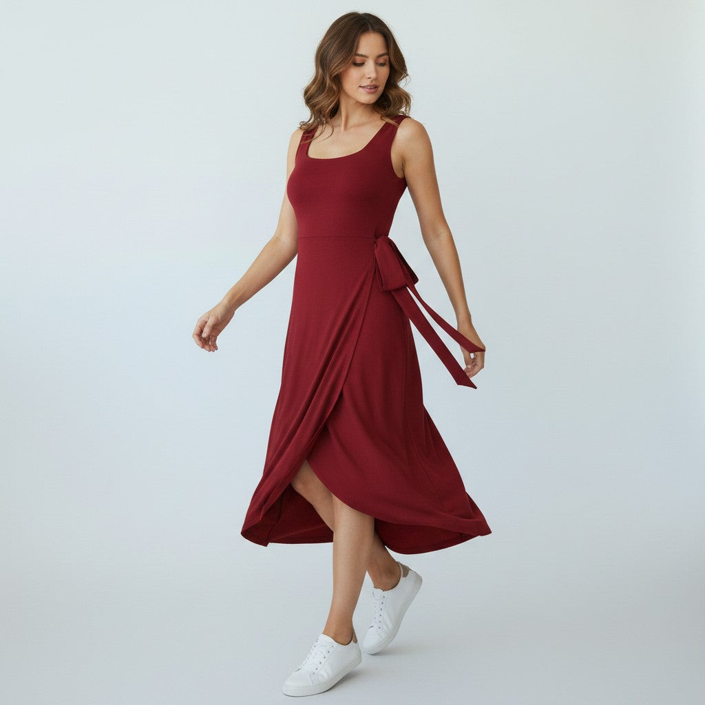 Eline | Zomerse Wikkeljurk Dames - Rekbaar Comfort met Elegante Overslag