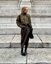 Fabiane | Elegante Suède Leren Jas voor Dames – Trendy & Stijlvol
