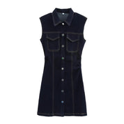 Fleur | Zomerse Mini Jurk - Hoogwaardige Denim, Casual Chic
