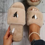 Heartie | Dames Pantoffels - Zacht Faux Fur met Hart Detail