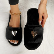 Heartie | Dames Pantoffels - Zacht Faux Fur met Hart Detail
