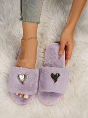 Heartie | Dames Pantoffels - Zacht Faux Fur met Hart Detail