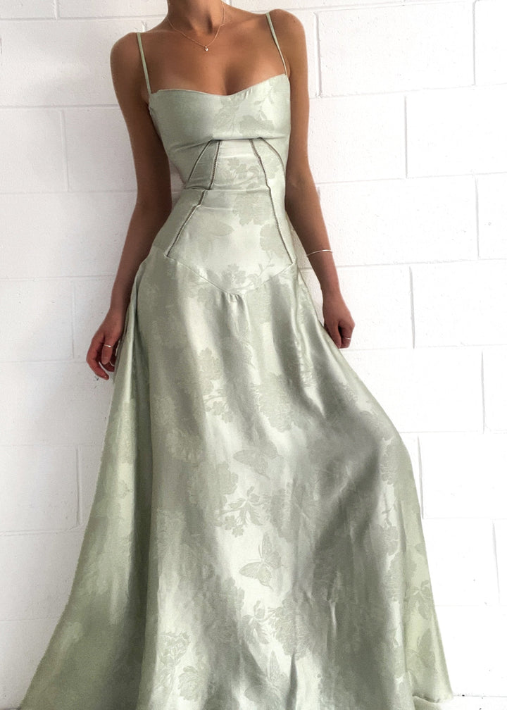 Khalani | Dames maxi jurk met bandjes buste