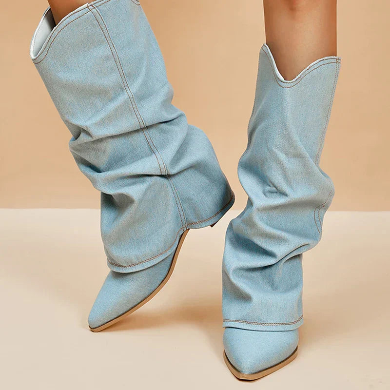 Miley | Trendy Denim Laarzen voor Dames - Stijlvol en Comfortabel