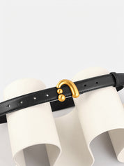 Gero | Leren Riem met Gouden Gesp Dames - Trendy, Luxe en Uniek