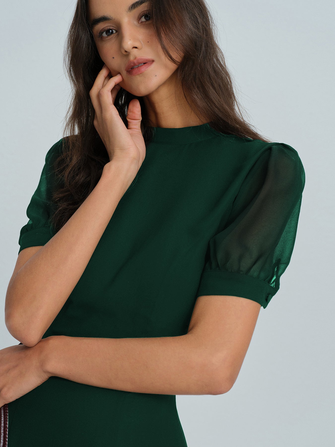 Gina___Dames_Jurk_-_Chiffon_Mini-jurk_met_Transparante_Details_1.jpg