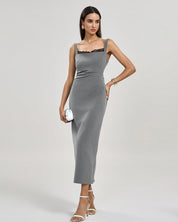 Limone | Stijlvolle Geplooide Maxi Jurk - Bodycon