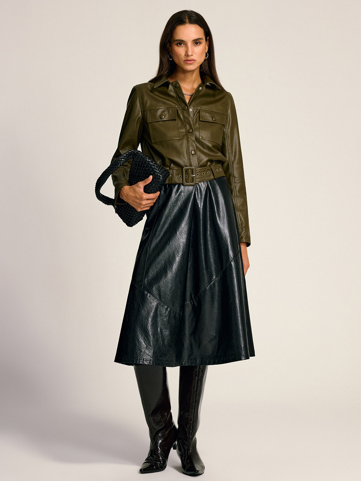Gorde Dames Faux Leren Jas - Slim Fit