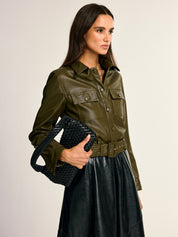Gorde Dames Faux Leren Jas - Slim Fit