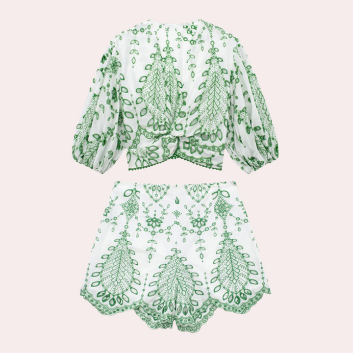 Juliette | Dames set met blouse en korte broek