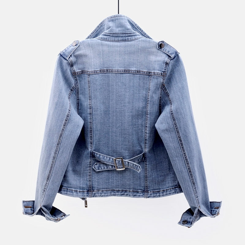 Millie | Dames denim jas met knopen en borstzakken