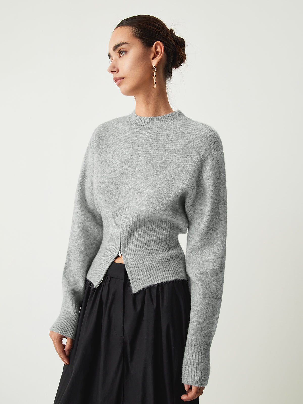 Hali | Trendy Trui Dames met Halve Rits Ontwerp - Regular Fit