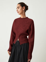 Hali | Trendy Trui Dames met Halve Rits Ontwerp - Regular Fit