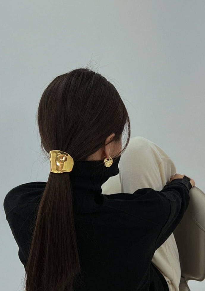 Cecelia | Dames haarcuff met metaal en elastiek