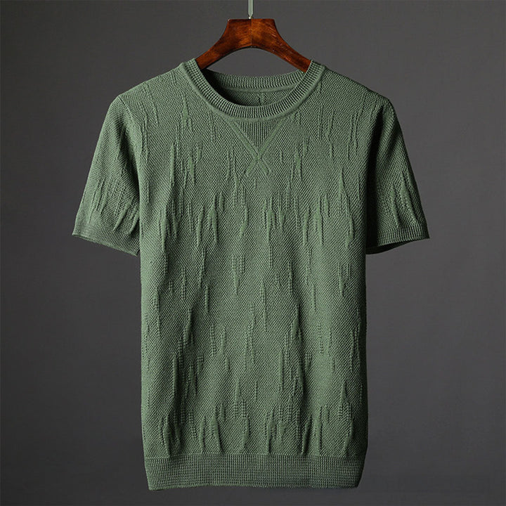 Hensu Textured Katoenen T-Shirt