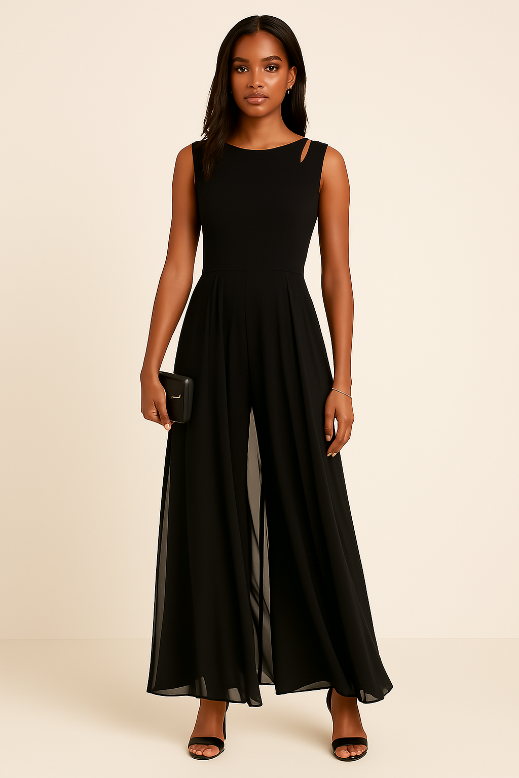 London | Dames Jumpsuit met Hoge Taille Wijde Pijpen