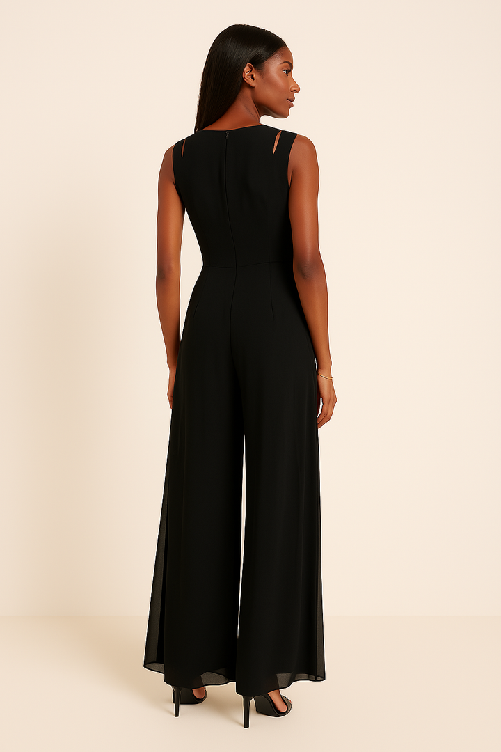 London | Dames Jumpsuit met Hoge Taille Wijde Pijpen