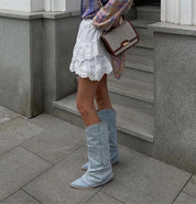 Miley | Trendy Denim Laarzen voor Dames - Stijlvol en Comfortabel