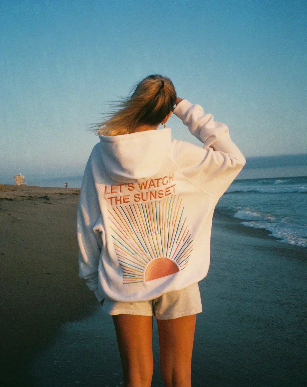 Joy | Dames Hoodie met Capuchon Rugprint Tekst Zonmotief