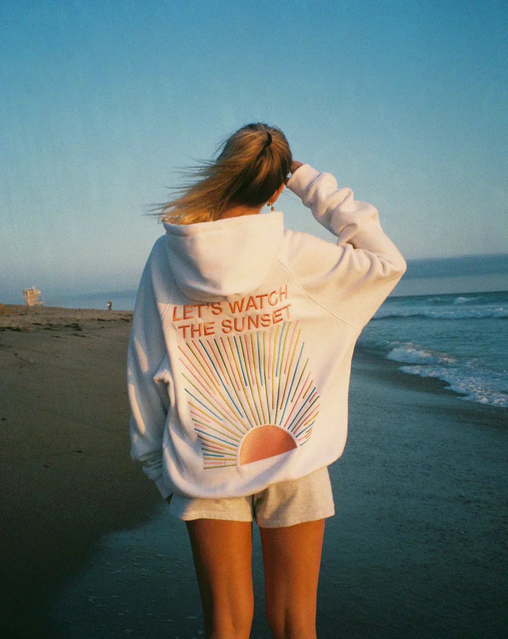 Joy | Dames Hoodie met Capuchon Rugprint Tekst Zonmotief
