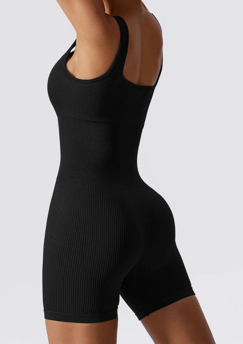 Jasmine | Dames bodysuit met ribstructuur en vierkante hals