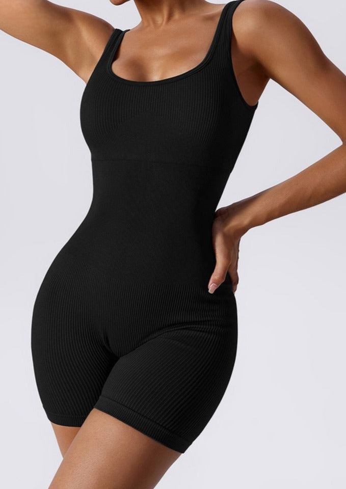 Jasmine | Dames bodysuit met ribstructuur en vierkante hals