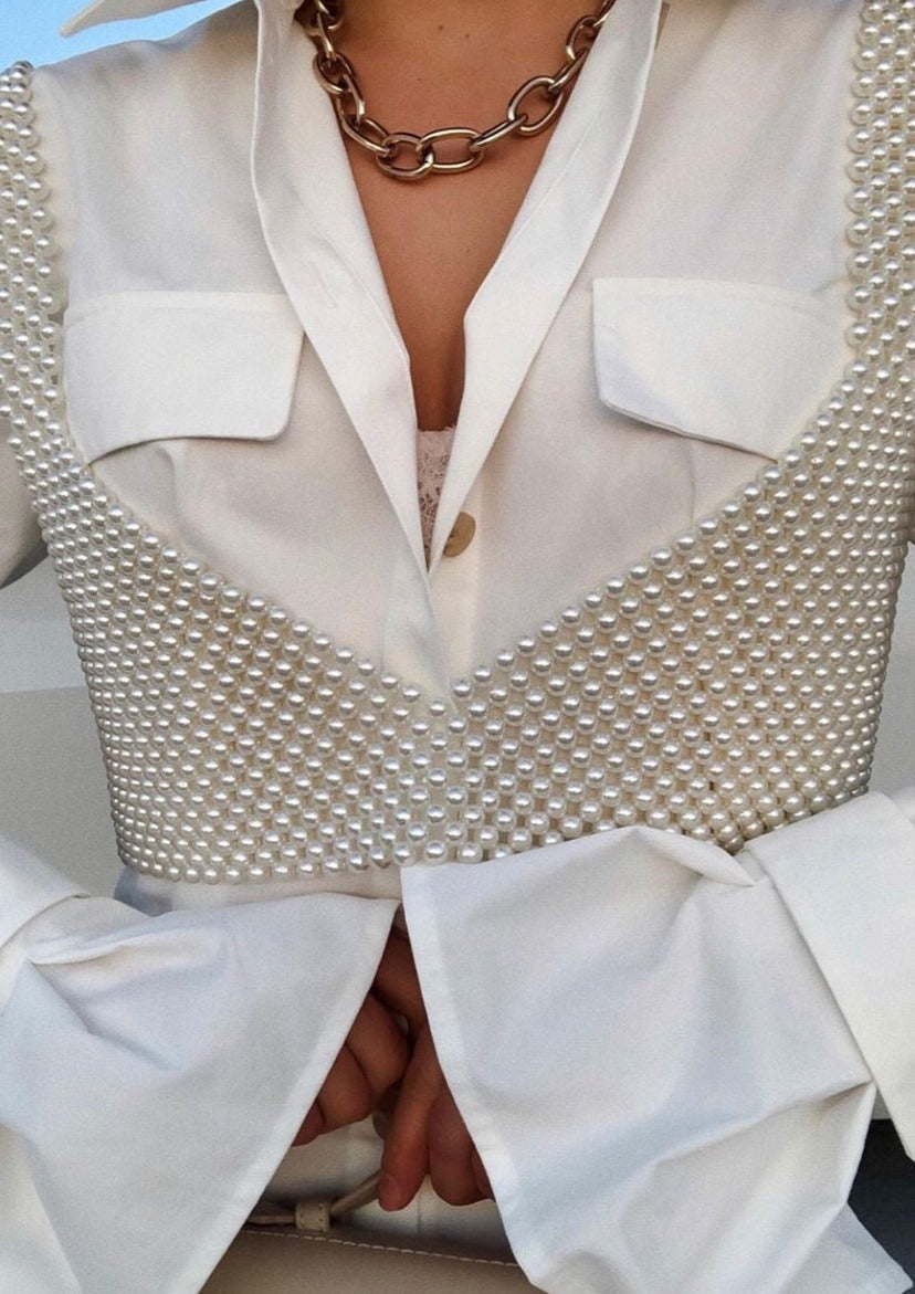 Adelyn | Dames crop top bandjes rasterstructuur