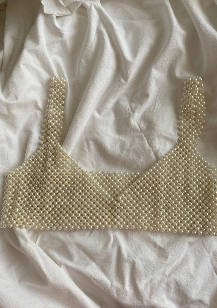 Adelyn | Dames crop top bandjes rasterstructuur