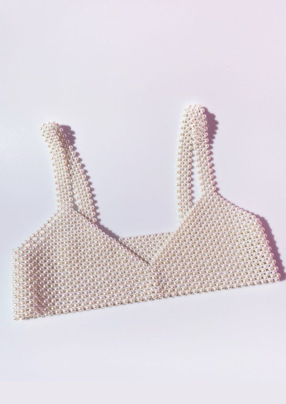 Adelyn | Dames crop top bandjes rasterstructuur