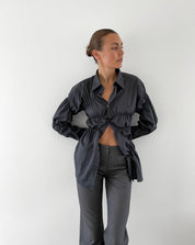 Jamie | Blouse met Ruches En Plofmouwen