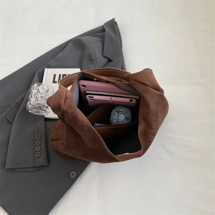 Abigail | Dames tote tas met suède en schouderbanden