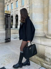 Acy | Oversized Wollen Jas Met Knopen