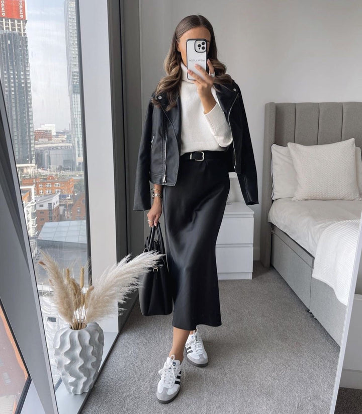 Ayla | Dames rok met hoge taille maxi lengte